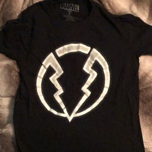 Marvel superhero logo.